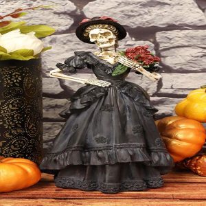 Ebros Day of The Dead Lady Bride w/ Renaissance Black Steampunk Figurine 12.5"H