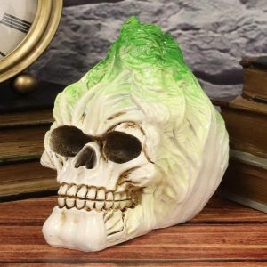 Ebros Day Of The Dead Vegetable Napa Cabbage Skull Statue 6"L Cranium Figurine