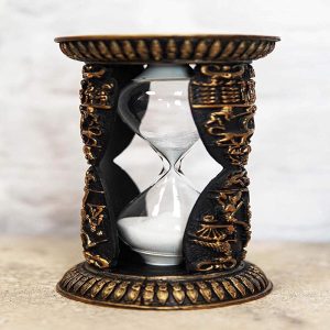 Ebros Egyptian Royal Insignia Hieroglyphic Sandtimer Desktop Figurine 6.25"H