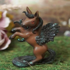 Ebros Fantasy Fairy Tale Pegasus Horse Figurine Shelf Decor (Brown Beauty Clair)
