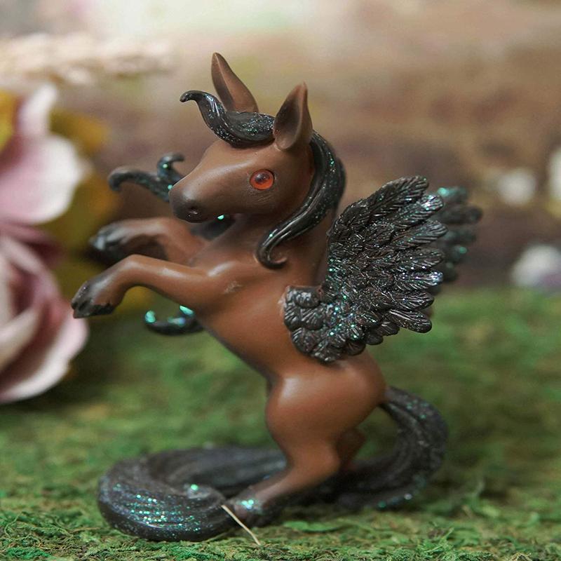 Ebros Fantasy Fairy Tale Pegasus Horse Figurine Shelf Decor (Brown Beauty Clair)