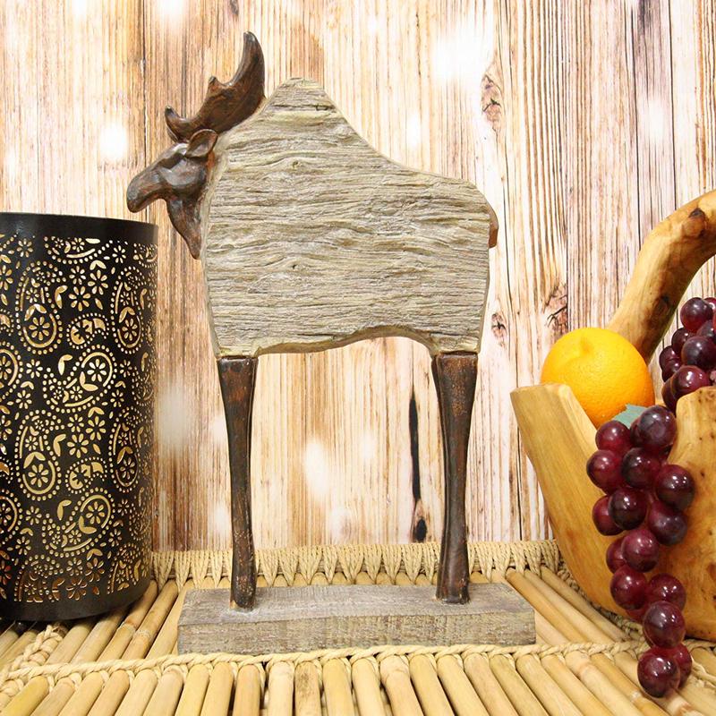 Ebros Faux Driftwood Finish Animal Totem Tiki Wildlife Desktop Decorative Resin Statue Decor Animals Figurine Rustic Western Cabin Lodge Sculpture (Bighorn Sheep Ram)