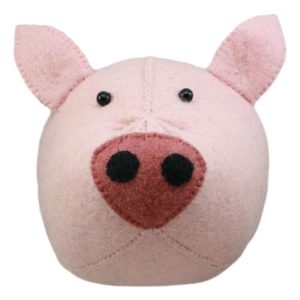 Ebros Fiona Walker England Handmade Organic Baby Semi Pig Head Wall Decor