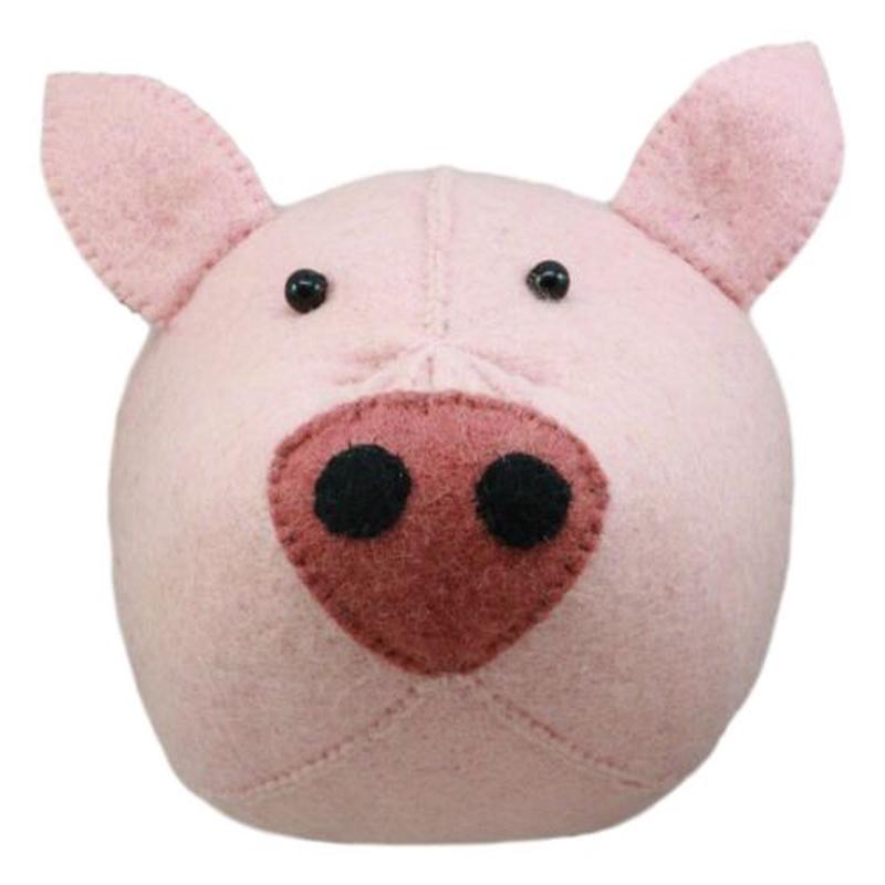 Ebros Fiona Walker England Handmade Organic Baby Semi Pig Head Wall Decor