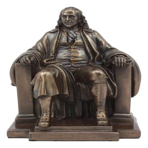 Ebros Founding Father Benjamin Franklin Seated Statue 7.5" Tall James Fraser Figurine