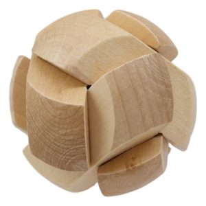 Ebros Frank Lloyd Wright Soccer Ball 3D Block Mini Puzzle 2.75" Height Wooden Puzzles