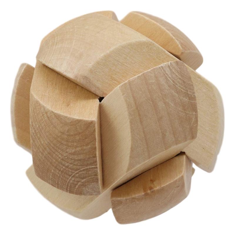 Ebros Frank Lloyd Wright Soccer Ball 3D Block Mini Puzzle 2.75" Height Wooden Puzzles