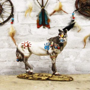 Ebros Native Indian Tribal Beauty Medicine Spirit Horse Hand Crafted Statue 8"H Decor