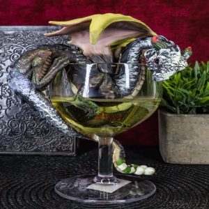 Ebros Drunken White Wine Spirit Dragon Statue Medieval Renaissance Fantasy Decor