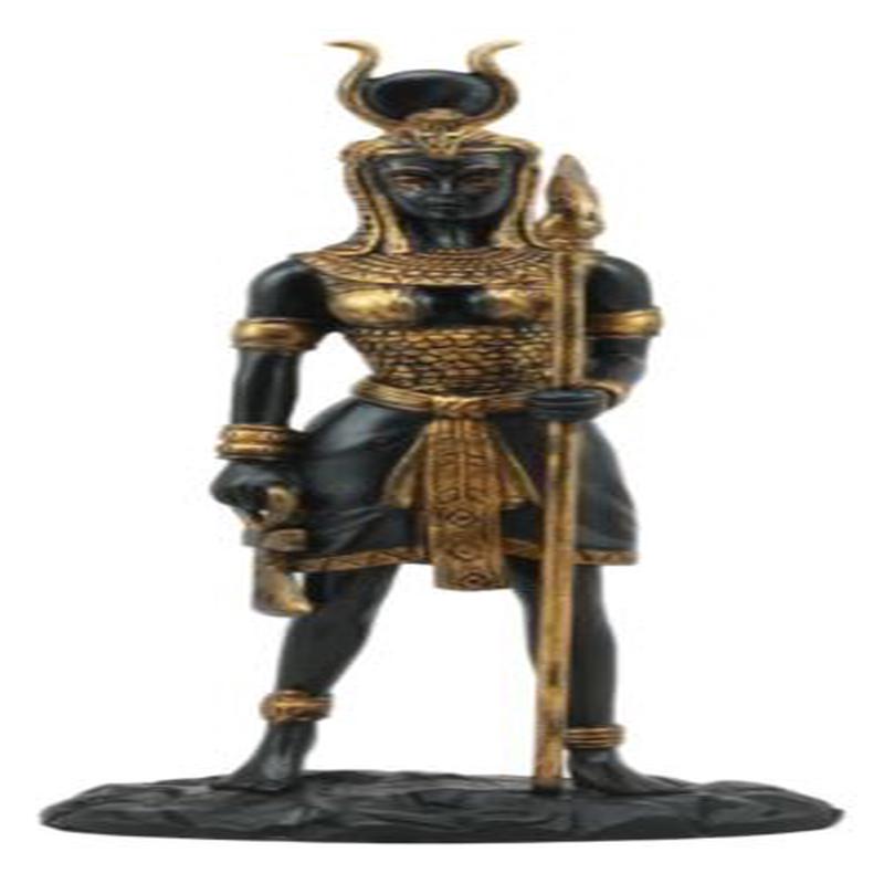 Ebros Egyptian Goddess Hathor Holding Ankh Statue 12.5"Tall Deity of Motherhood Music And Dance Figurine