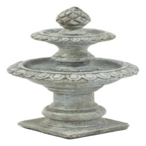 Ebros Fairy Garden Miniature 2 Tier Artichoke Finial Water Fountain Figurine 5"H