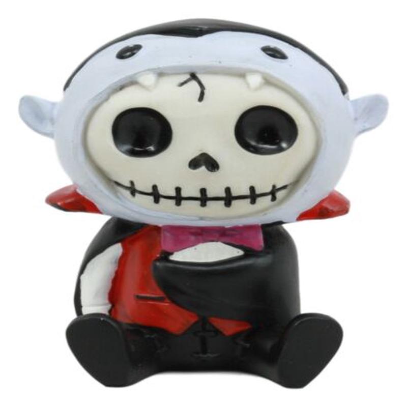 Ebros Furrybones Count Dracula Figurine Small 2.5" Furry Bones Vampire Skelton