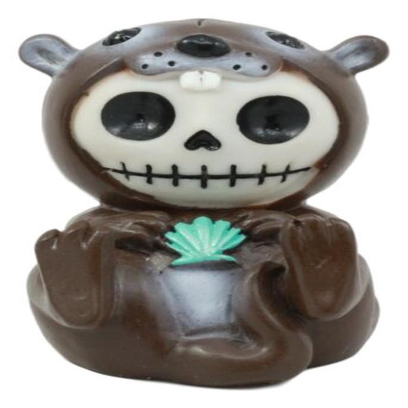 Ebros Furrybones Otto The Sea Otter Figurine Furry Bones Otter Hooded Skeleton Monster