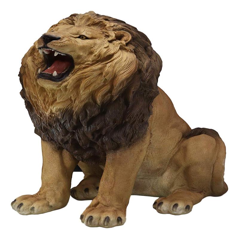 Ebros Giant King Of The Jungle Ferocious Roaring Lion Realistic Statue 41"Tall Decor