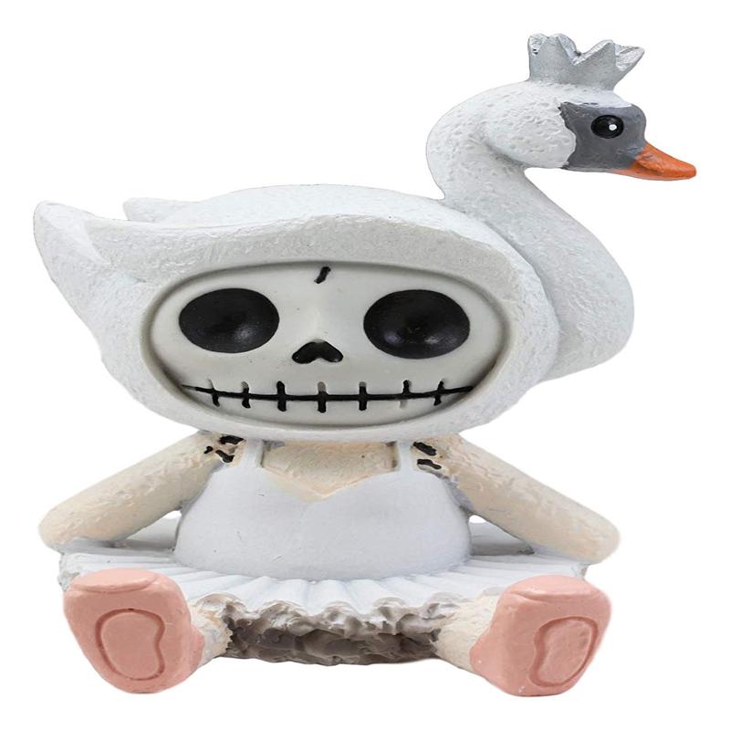 Ebros Gift 3.5" H Tall Furrybones Odette The Graceful White Swan Lake Princess Ballerina Collectible Figurine