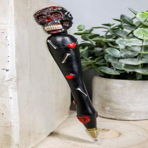 Ebros Dias De Los Muertos Day Of The Dead Sugar Skull Pen Set of 3 Ossuary