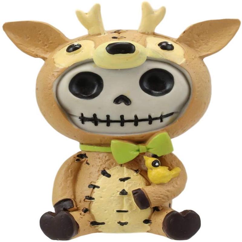 Ebros Furry Bones John The Reindeer Skeleton Figurine 2.75"H Christmas Furrybone