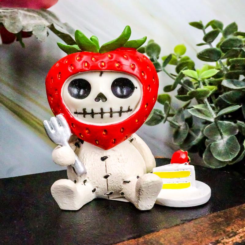 Ebros Furrybones Delicious Dessert Stawberry Shortcake Figurine Small 3"H
