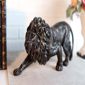 Ebros Gift Apex King of The Jungle Aslan Lion Decorative Figurine 12.5" Long