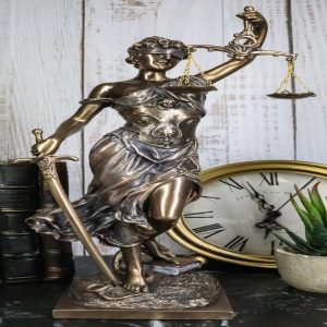 Ebros Gift Bronzed Resin Greek Goddess Lady Of Justice Statue 13.5"H La Justicia Dike Figurine