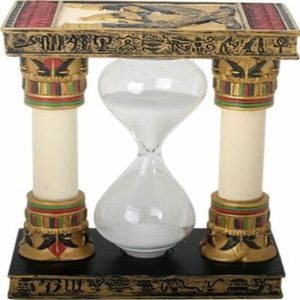 Ebros Ancient Egyptian Sand Timer 5.75" Height Figurine Collectible White Sands