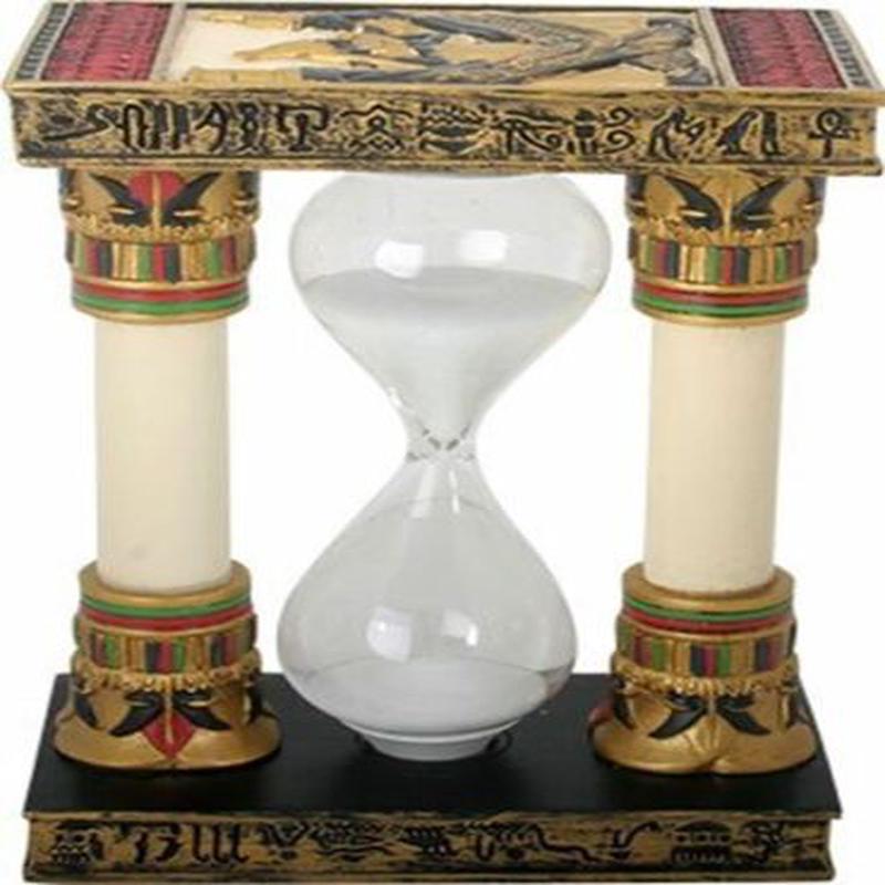 Ebros Ancient Egyptian Sand Timer 5.75" Height Figurine Collectible White Sands