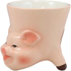 Ebros Gift Bottoms Up Acrobatic Farm Pig Coffee Mug Drink Cup 11oz Home Decor