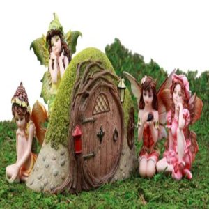 Ebros Gift Enchanted Fairy Garden Miniatures Starter Kit Cottage House with Mini Fairy Figurines Do It Yourself Ideas for Your Home (Dome House Kit)