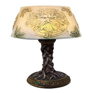 Ebros Greenman Whispering Willows Mini LED Table Courtesy Lamp Figurine 7.5"H