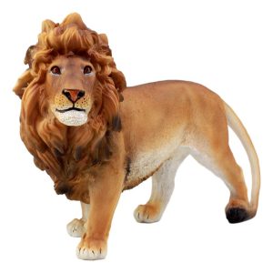 Ebros Gift African Wildlife King Lion Figurine 10.25"L Pride Rock Majestic Aslan Lion Statue Sculpture
