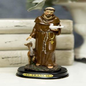 Ebros Gift Holy Catholic Saint Francis Monk Figurine Shrine Decorative Figurine 5.5"H
