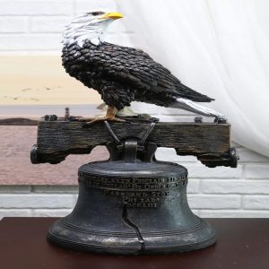 Ebros Independence Day American Patriotic Glory Bald Eagle Liberty Bell Statue