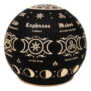 Pagan Calendar Wheel Of The Year Triple Moon Sacred Symbols LED Globe Light