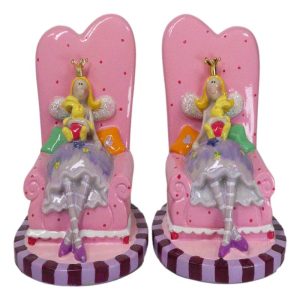 Pink Whimsical Fairy Queen Sitting On Giant Sofa Money Coin Savings Piggy Bank