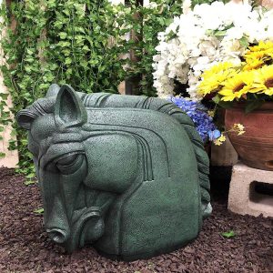 Ebros Gift Large 19" Tall Gallery Quality O'Neill Memorial Monument Horse Head Statue by Viktor Schreckengost Replica Horses Heads Sculpture Mantlepiece Centerpiece Decor Home and Office