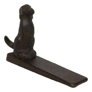 Rustic Cast Iron Whimsical Canine Cocker Spaniel Dog Door Stop Stopper Wedge