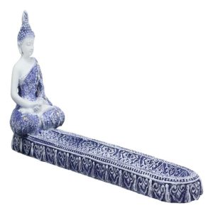 Ebros Terracotta Thai Buddha Amitabha Meditating in Dhyana Mudra Incense Holder Statue