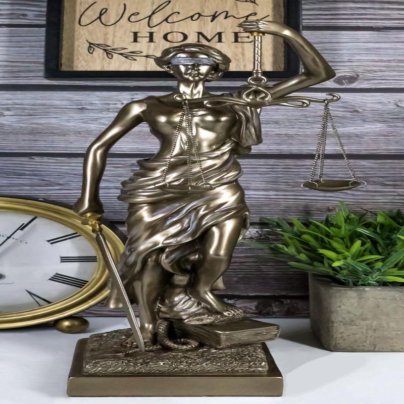 Ebros Gift Resin Contemporary Roman Greek Goddess Lady Of Justice Statue 15"H La Justica Themis