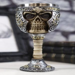Ebros Roman Centurion General Helmet Skull Wine Drink Goblet Chalice Cup 6oz