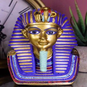 Ebros Golden Cobra and Vulture Mask of Pharaoh King TUT Bust Statue 4.75" Tall