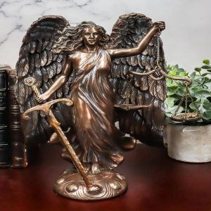 Ebros Judaic Archangel Saint Raguel Statue Angel of Justice 9.75"H Figurine