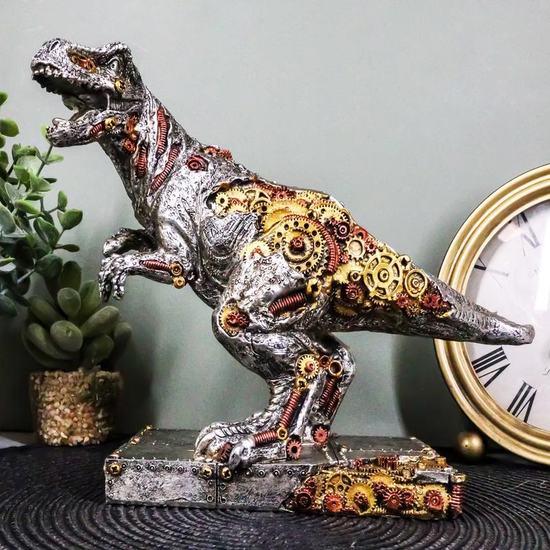 Ebros Steampunk T-Rex Figurine Jurassic Era Predator Tyrannosaurus Rex Statue Dinosaur