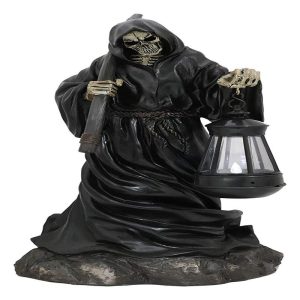 Ebros 16.5"Tall Beacon of The Styx Grim Reaper Solar Lantern LED Light Statue