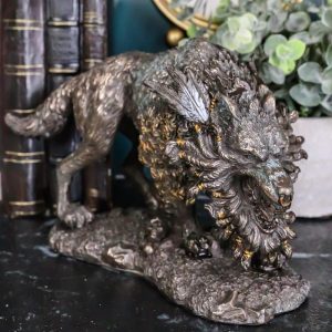 Ebros Gift Viking Norse Mythology Fenrir Statue 8.25"L Vnagandr Giant Wolf