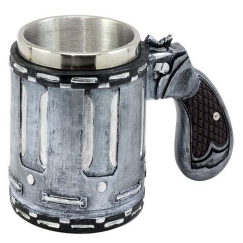 Ebros Gift Western Revolver Gun Pistol Barrel Case Stein Tankard Coffee Cup 6.75"L