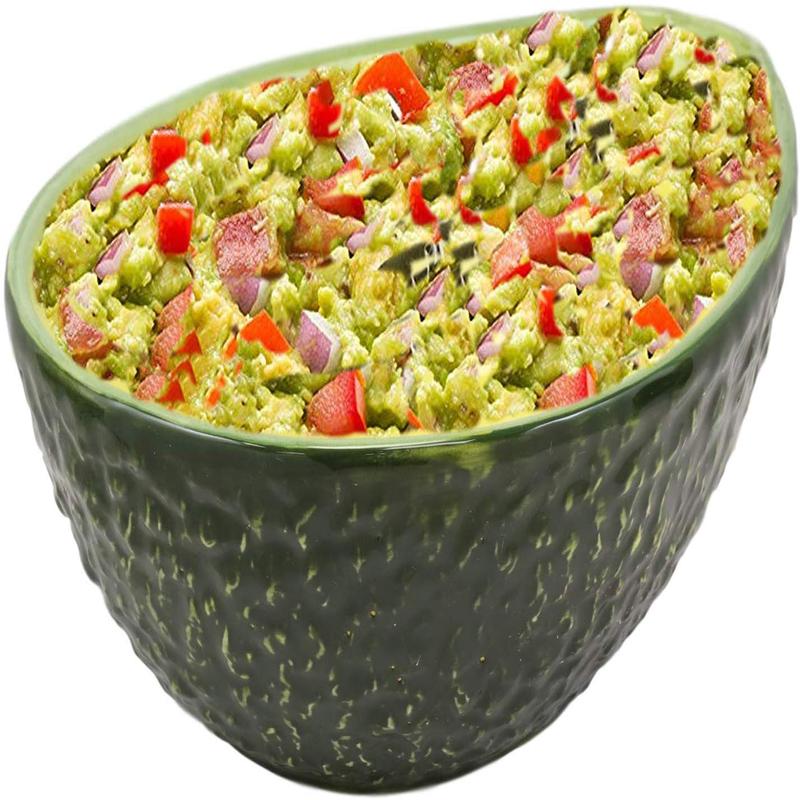 Ebros Gourmet Kitchen Half Split Avocado Large Serving Bowl 10.5"L Home Decor