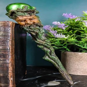Ebros Greenman with Green Orb Cosplay Magic Wand Decorative Costume Accessory