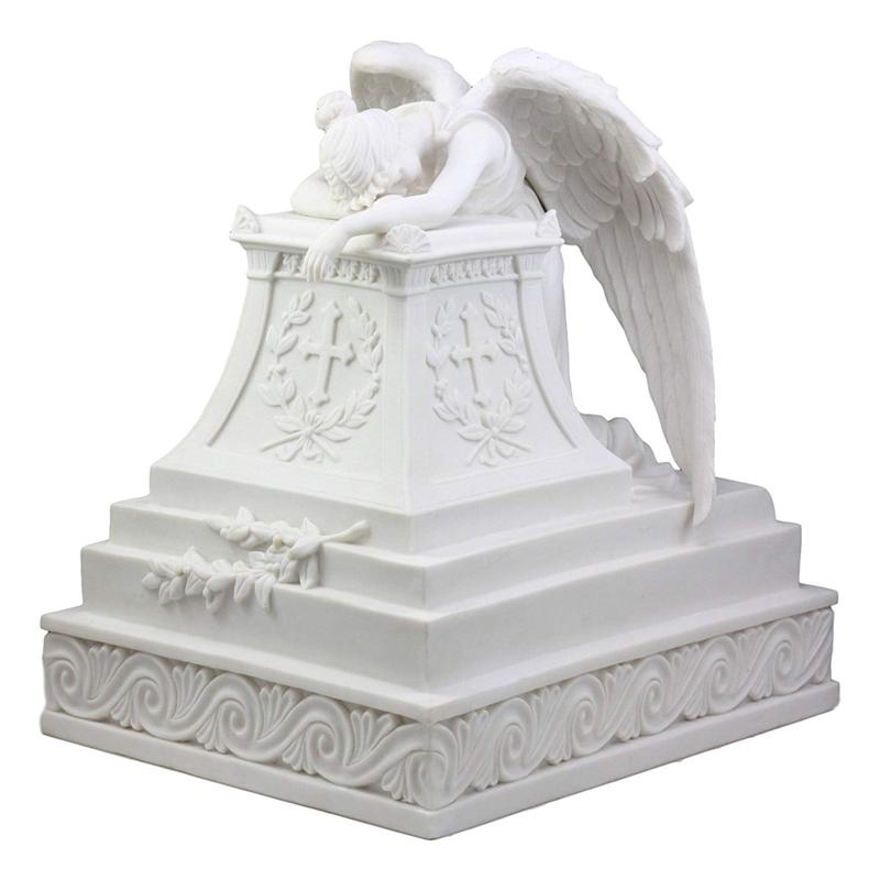 Ebros Inspirational Guardian Mourning Angel Cremation Urn 12.75" Tall 320 Cu In