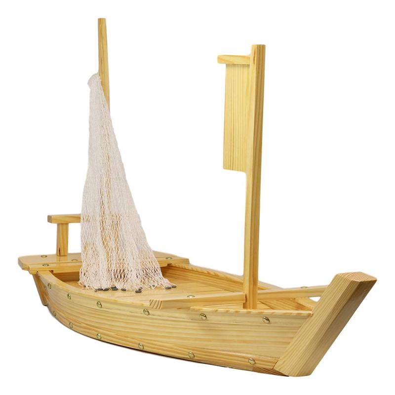 Ebros Japan Omakase Sashimi Sushi Serving Plate Boat Display (Large 35.25"Long)