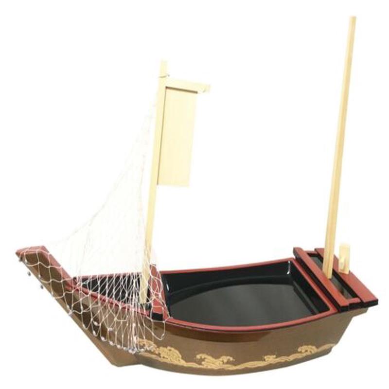 Ebros Japanese Traditional Omakase Sushi Fishing Boat Large 27" Long Serving Plate